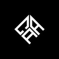 CAA letter logo design on black background. CAA creative initials letter logo concept. CAA letter design