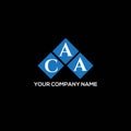 CAA letter logo design on BLACK background. CAA creative initials letter logo concept. CAA letter design