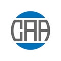 CAA letter logo design on white background. CAA creative initials circle logo concept.