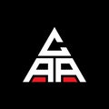 CAA triangle letter logo design with triangle shape. CAA triangle logo design monogram. CAA triangle vector logo template with red Royalty Free Stock Photo