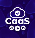 CaaS, content as a service vector illustration Royalty Free Stock Photo