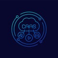 CaaS icon, content as a service linear vector Royalty Free Stock Photo
