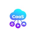 CaaS icon on white, content as a service Royalty Free Stock Photo