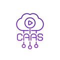 CaaS line icon, content as a service Royalty Free Stock Photo
