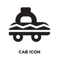 Cab icon vector isolated on white background, logo concept of Ca Royalty Free Stock Photo