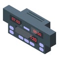 Cab taximeter icon isometric vector. Payment taxi
