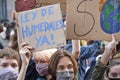 Young protesters demanding the wetlands law in Buenos Aires, Argentina