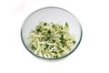 Cabage salad in a bowl isolated on a white background Royalty Free Stock Photo
