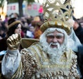 Cabalgata de Reyes Magos in Barcelona, Spain. Royalty Free Stock Photo