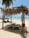 Cabana on the beach portrait Royalty Free Stock Photo