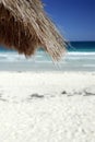 Cabana roof on tropical beach Royalty Free Stock Photo