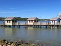 Cabanas on the water in Amber Cove cruise port in Puerto Plata, Dominican Republic