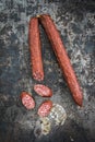 Cabanossi sausages Royalty Free Stock Photo