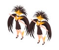 Cabaret Black Swans Composition Royalty Free Stock Photo