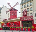 Cabaret Moulin rouge or Red mill in paris