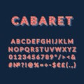 Cabaret vintage 3d vector alphabet set