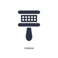cabasa icon on white background. Simple element illustration from music concept Royalty Free Stock Photo