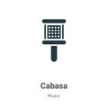 Cabasa vector icon on white background. Flat vector cabasa icon symbol sign from modern music collection for mobile concept and Royalty Free Stock Photo