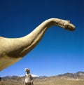 Giant dinosaurs roam the grounds just off the interstate in Cabazon