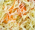 Cabbage background with carrots and onions, top view Royalty Free Stock Photo