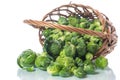 Closeup of brussels sprouts Royalty Free Stock Photo