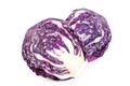 Cabbage cut in half on white background Royalty Free Stock Photo