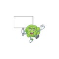 Cabbage cute cartoon character style bring board