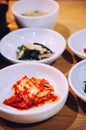 Cabbage Kimchi small portion korean food side dishes Royalty Free Stock Photo