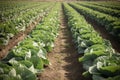 Cabbage lettuce growing. Generate Ai Royalty Free Stock Photo