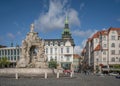 Cabbage Market Square Zelny trh and Parnas Fountain - Brno, Czech Republic Royalty Free Stock Photo