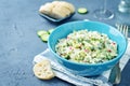 Cabbage radish cucumber dill salad with greek yogurt dressing Royalty Free Stock Photo