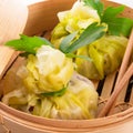 Cabbage with rice bags Royalty Free Stock Photo