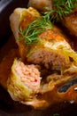 Cabbage rolls out young cabbage Royalty Free Stock Photo