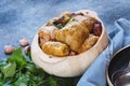 Cabbage rolls stuffed with meat and rice prepared for cooking Royalty Free Stock Photo