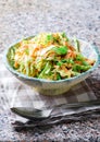 Cabbage salad cole slaw in a ceramic bowl Royalty Free Stock Photo