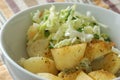 Cabbage salad and potato