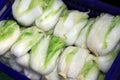 Cabbage soaked in brine until saturated Prepare for the pickling process. To make kimchi,