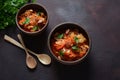 Cabbage stew with grilled sausage in tomato sauce Royalty Free Stock Photo