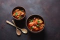 Cabbage stew with grilled sausage in tomato sauce Royalty Free Stock Photo