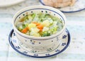 Cabbage and summer vegetables soup Royalty Free Stock Photo