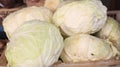 cabbage vegetables sold in traditional markets Royalty Free Stock Photo
