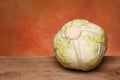 Cabbage on wooden background