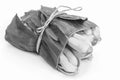 Cabbage wrapped with banana leaves tied with banana rope