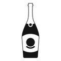Cabernet champagne icon, simple style