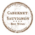 Cabernet Sauvignon grunge rubber stamp