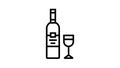 cabernet sauvignon red wine line icon animation