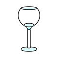 cabernet wine glass color icon vector illustration