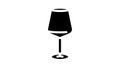 cabernet wine glass glyph icon animation