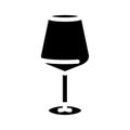 cabernet wine glass glyph icon vector illustration