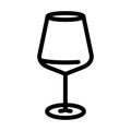 cabernet wine glass line icon vector illustration